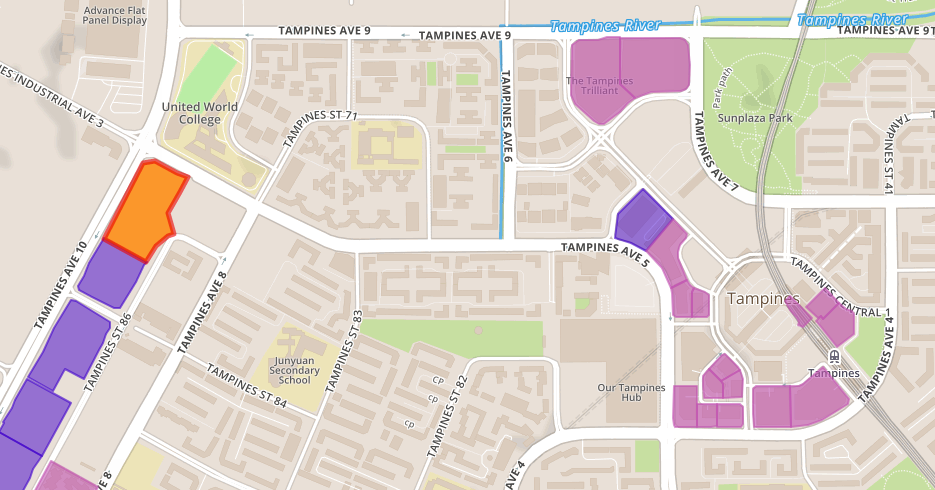 EC Tampines Ave 10 map