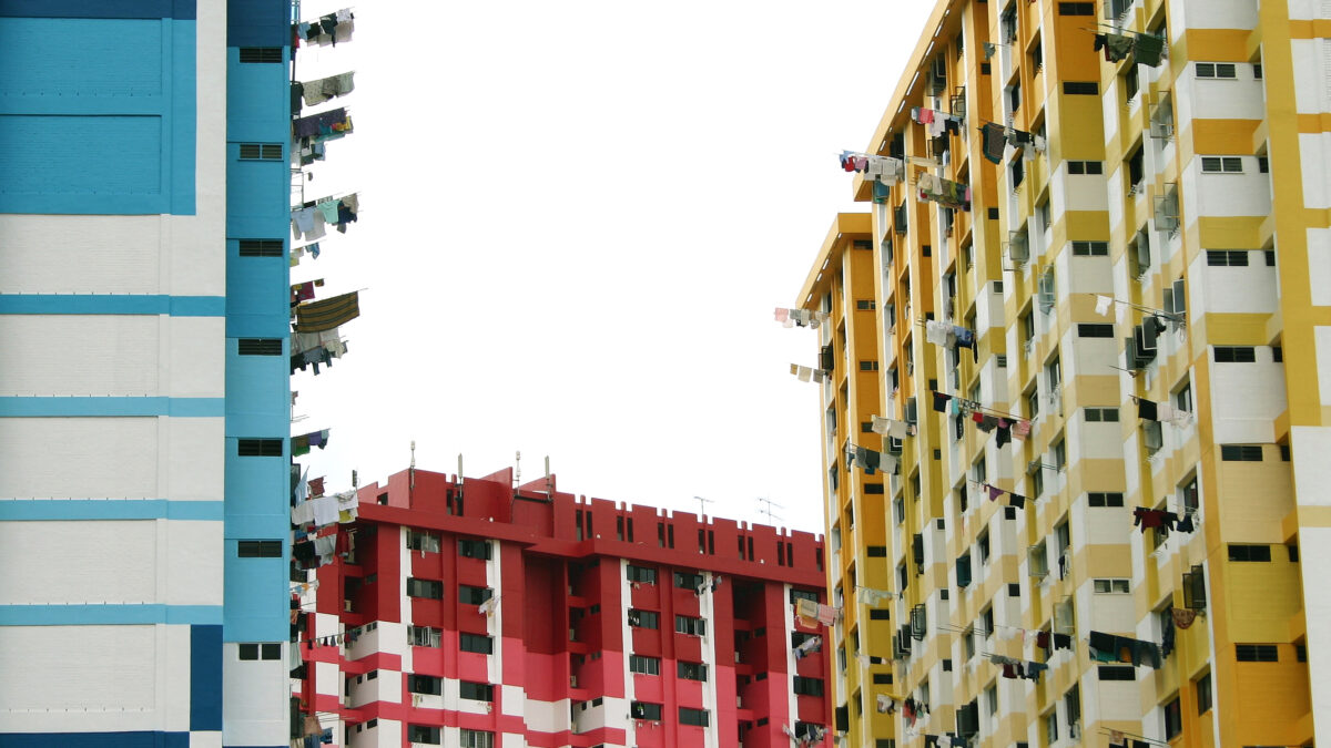 Old HDB flats in Rochor that were torn down