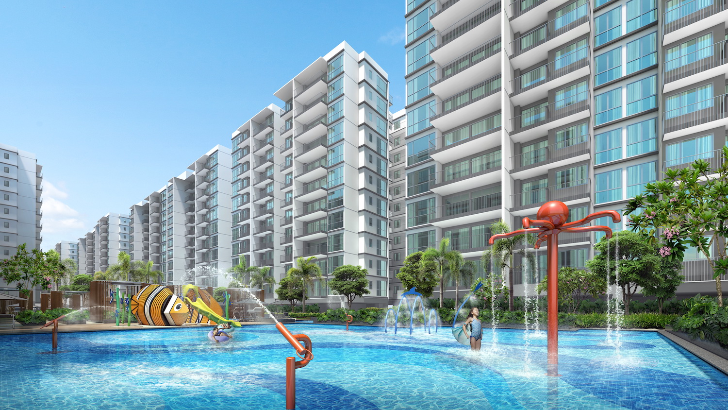 kids pool at treasure at tampines