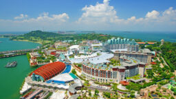 This is a view of Sentosa island in Singapore