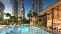 Have a swim at the 80m Island Lap Pool at The Florence Residences