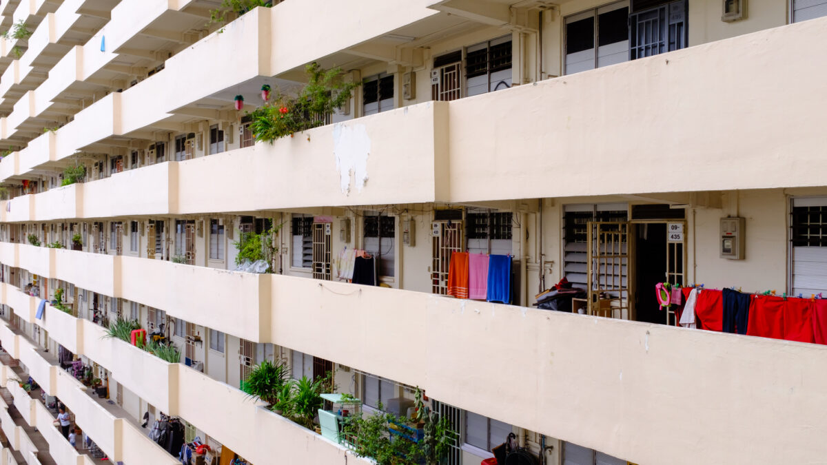 Corridors of an HDB block