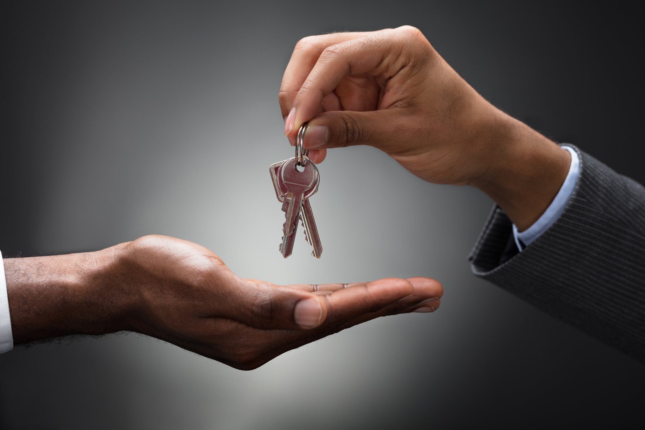 Handing over the house keys