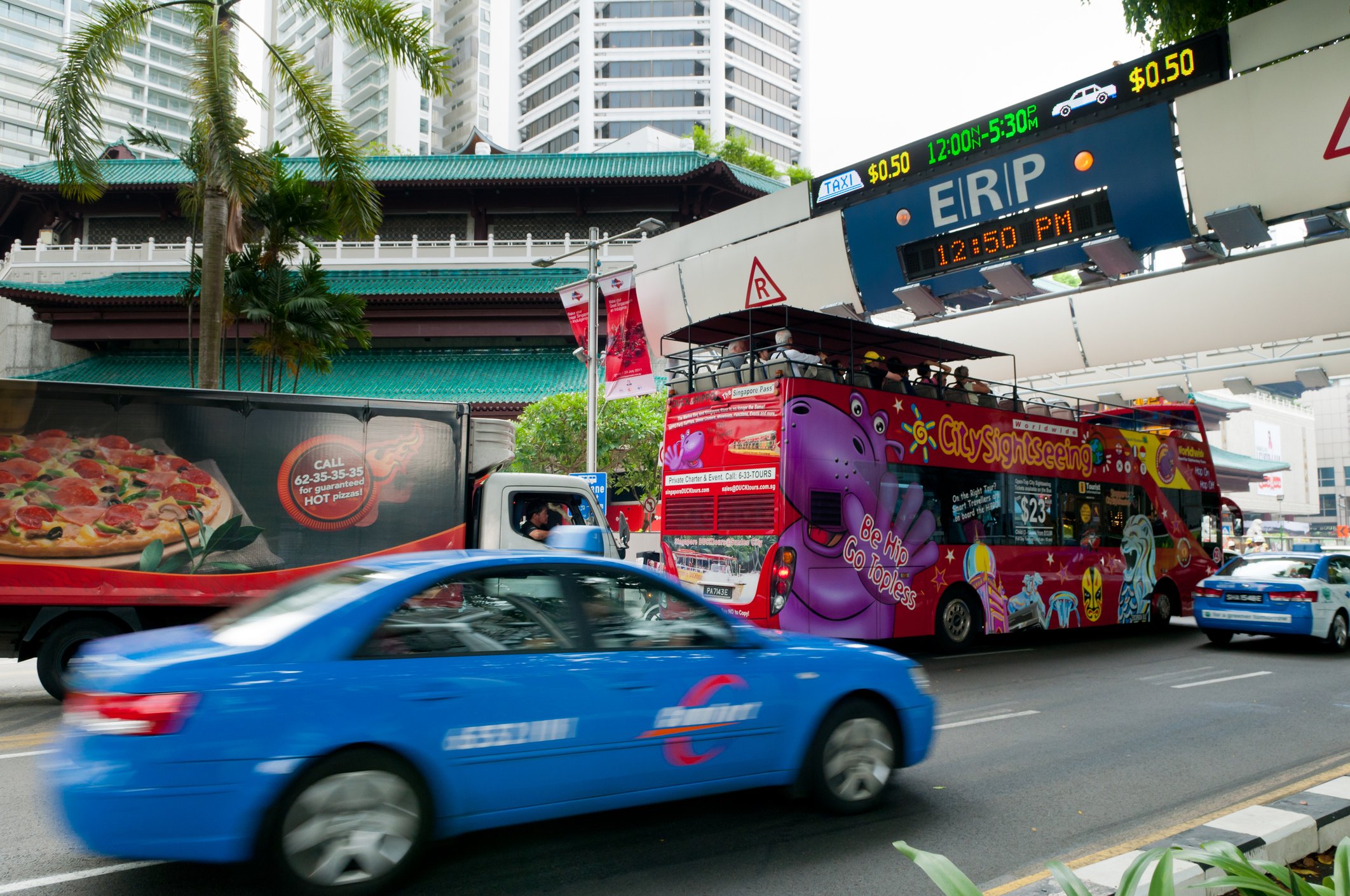 Taxi driving through ERP