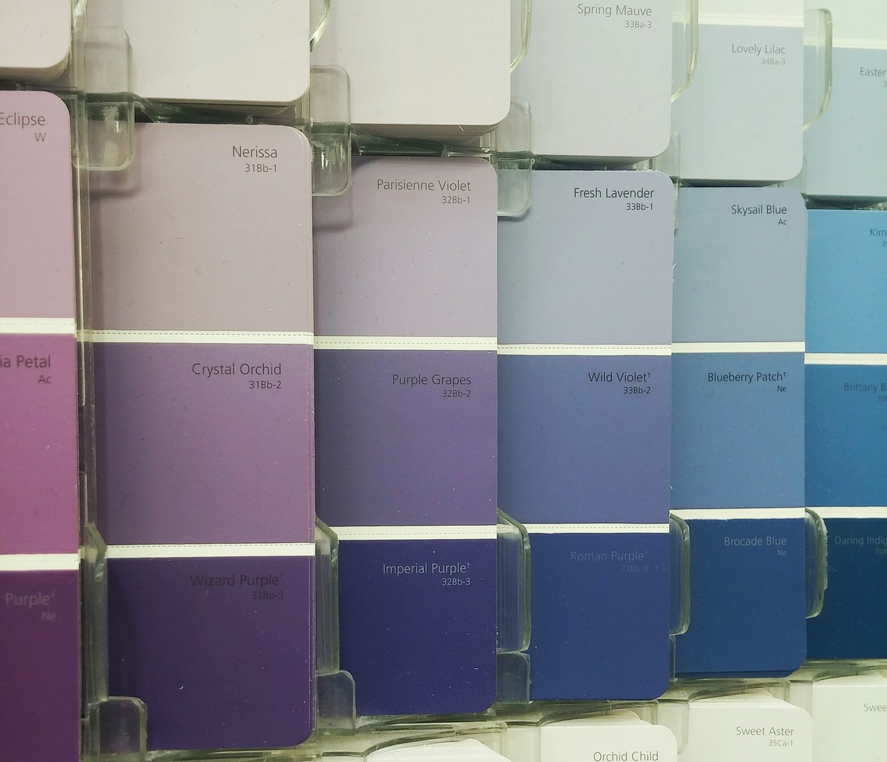 Paint swatches