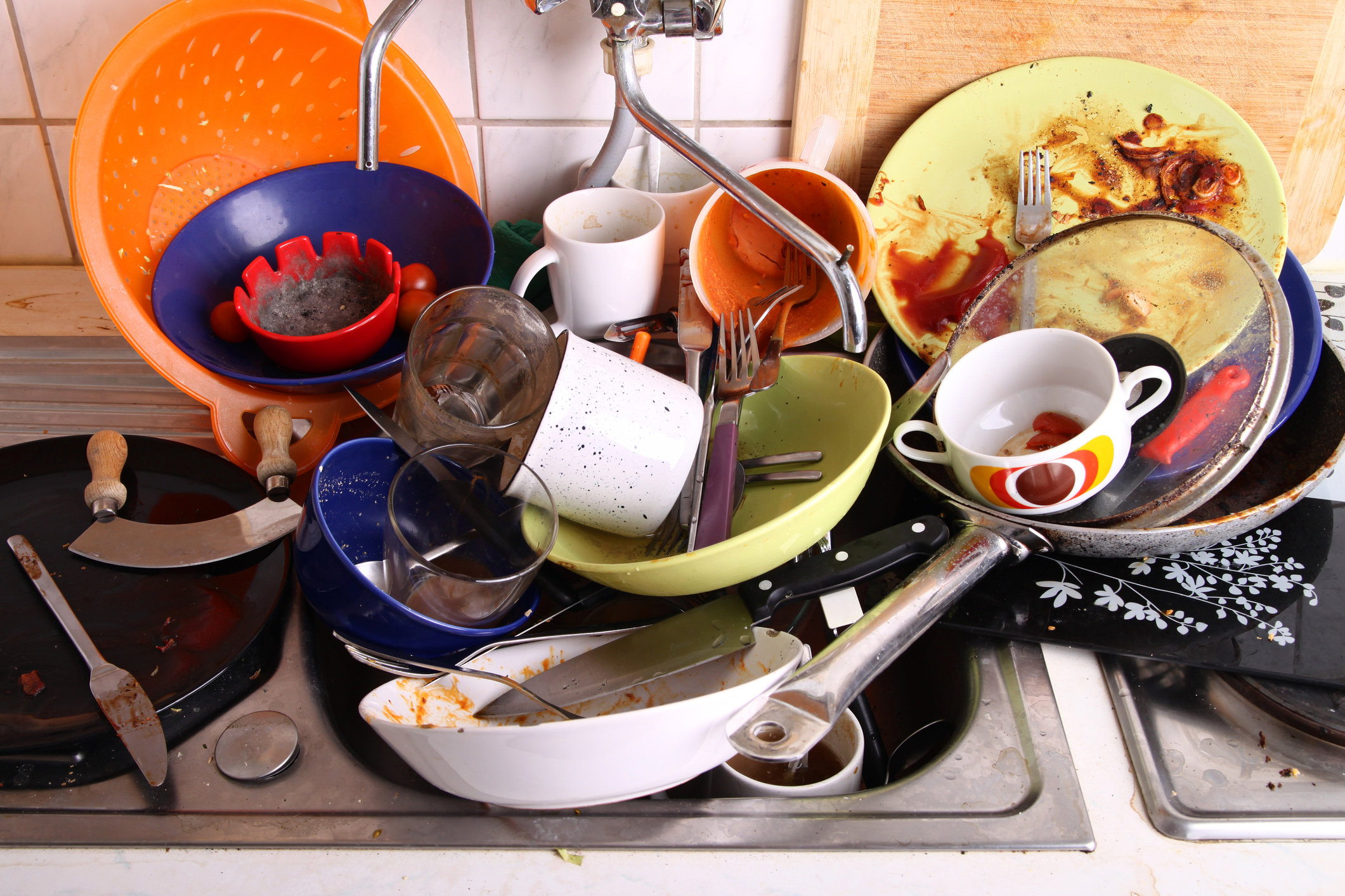 Living alone means having to clean up yourself