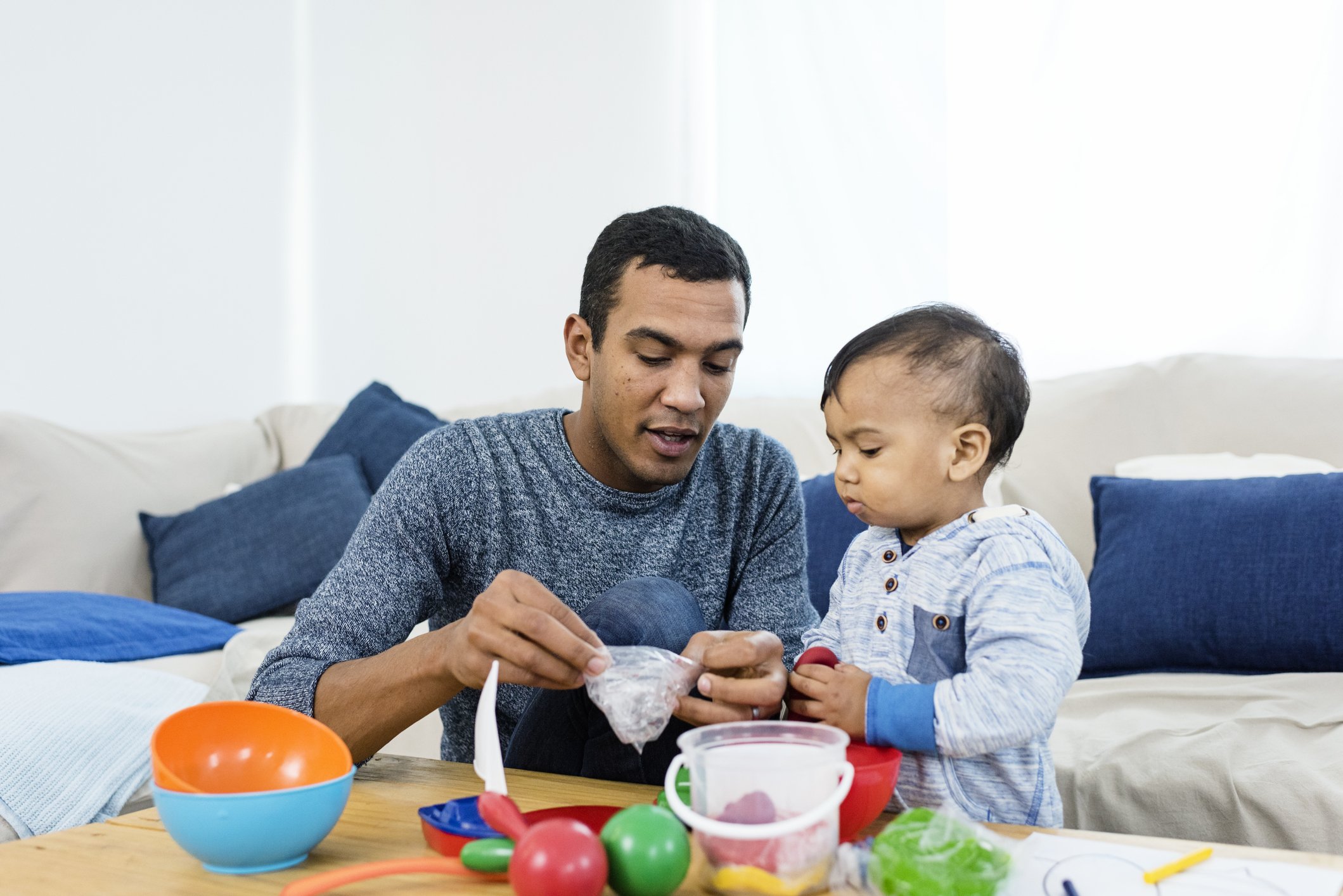 A Father playing with his child