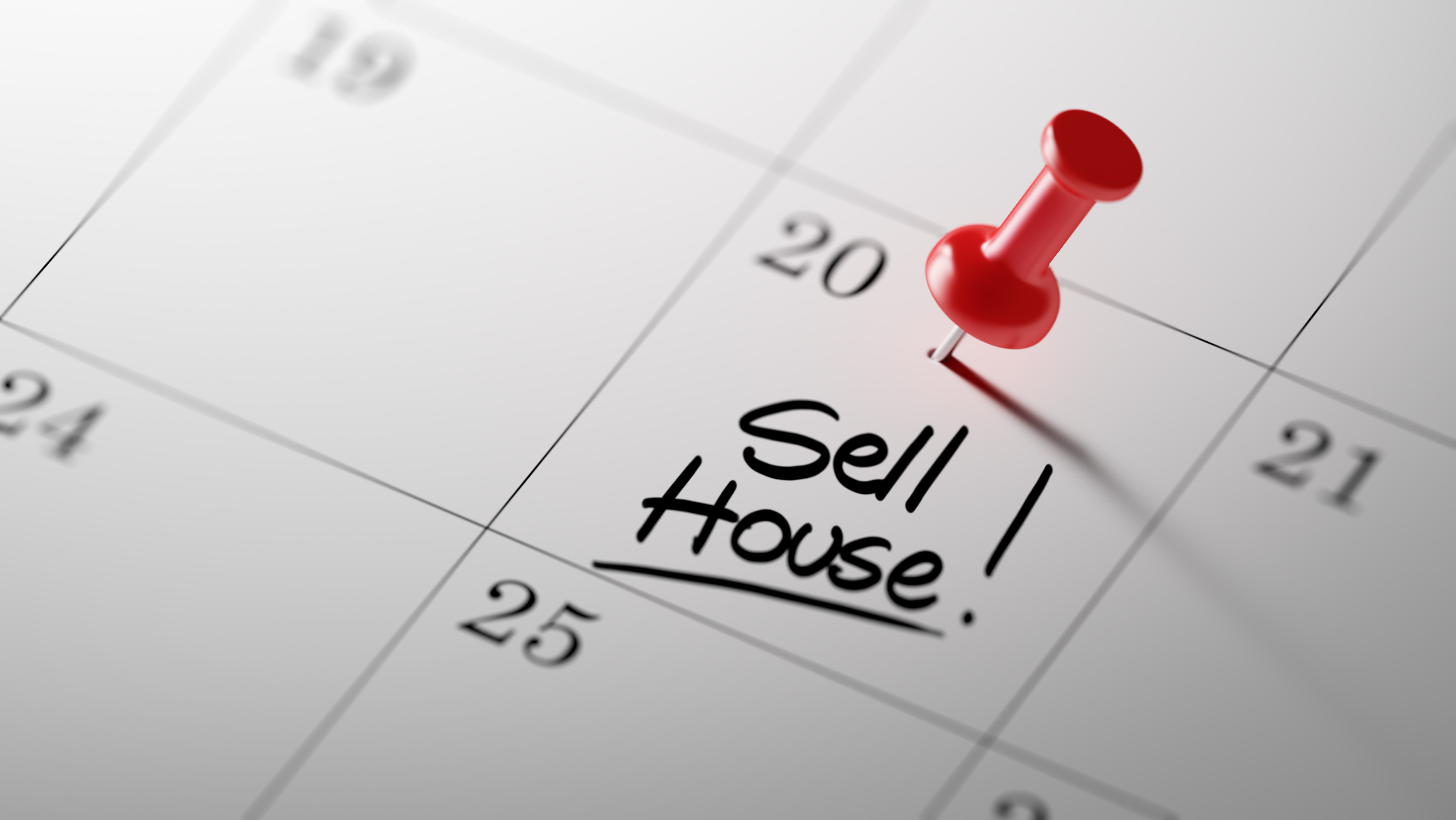 Sell house marked on calendar