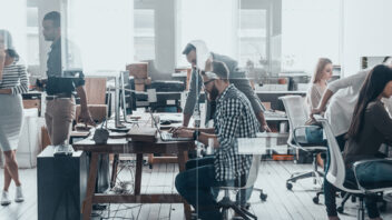 workers in office