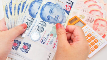 Woman counting money