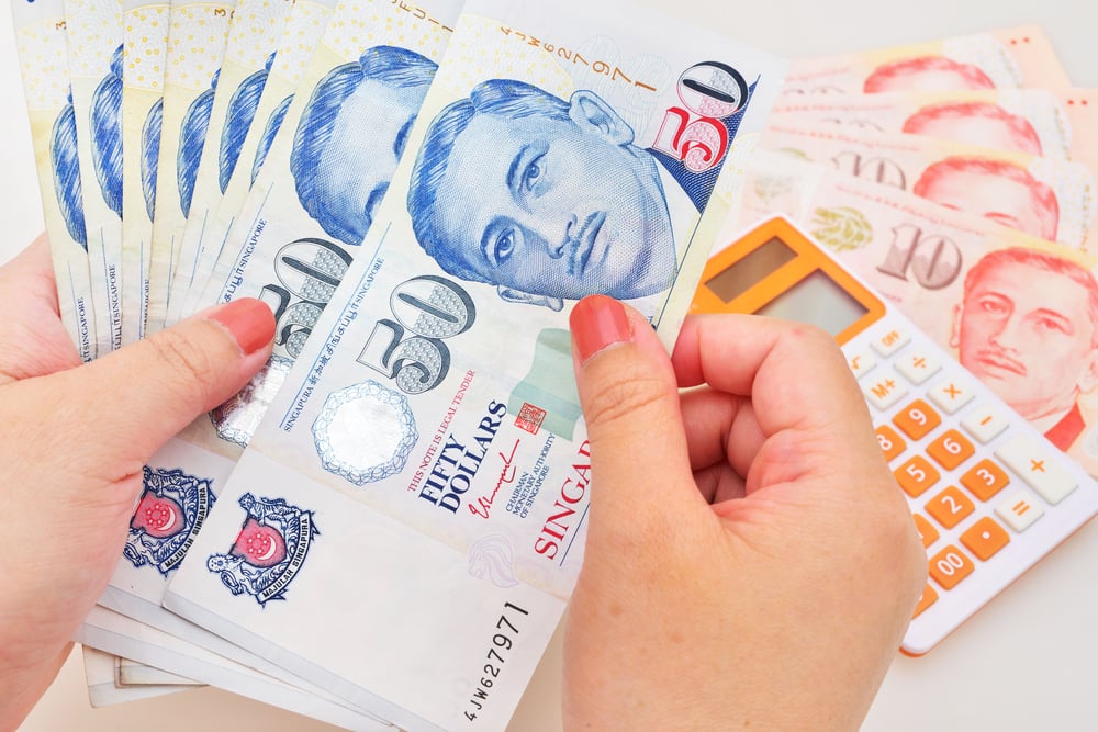 Woman counting money