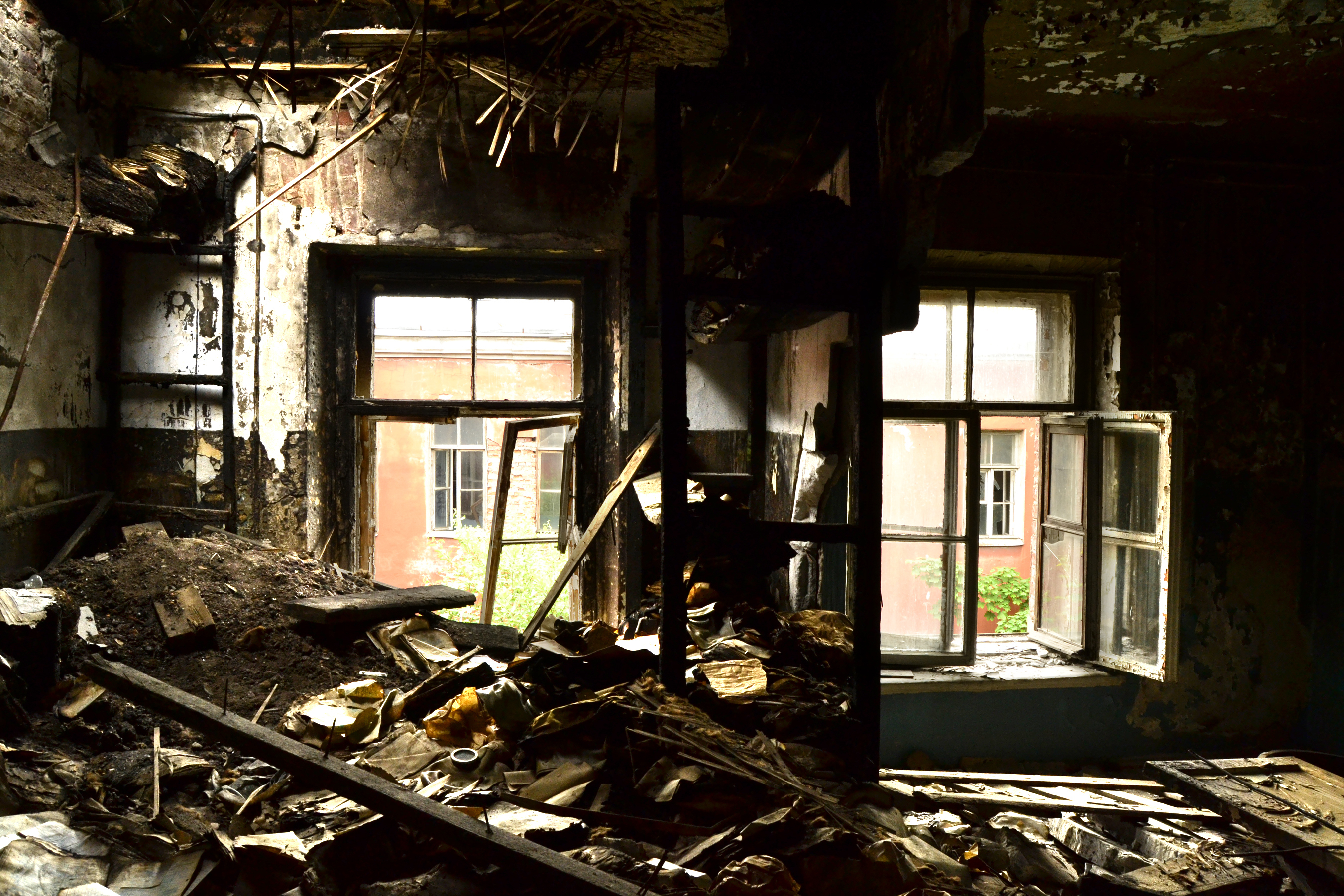 Interior of a Burnt Apartment