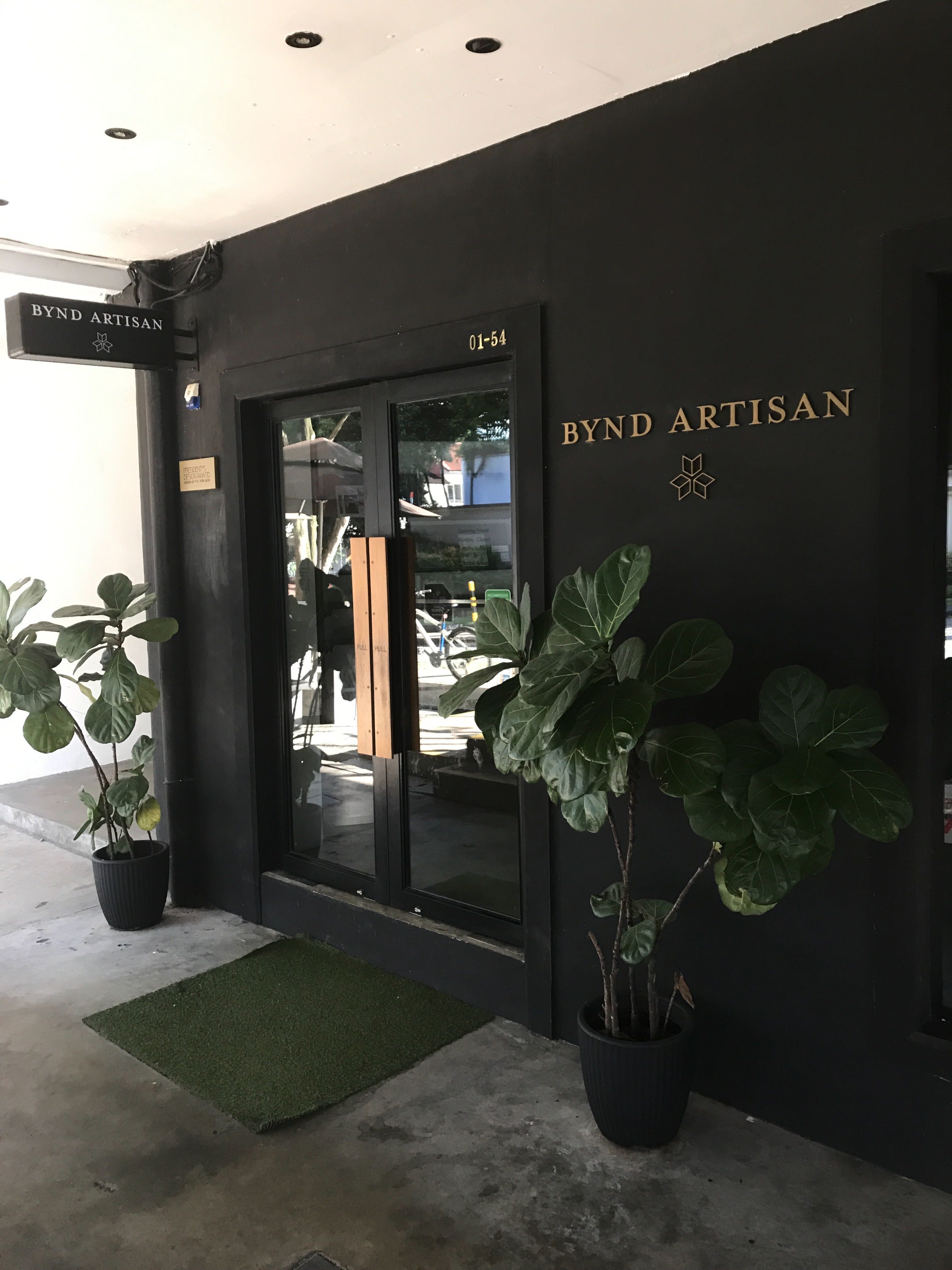 Bynd Artisan's store front is designed with a touch of class.