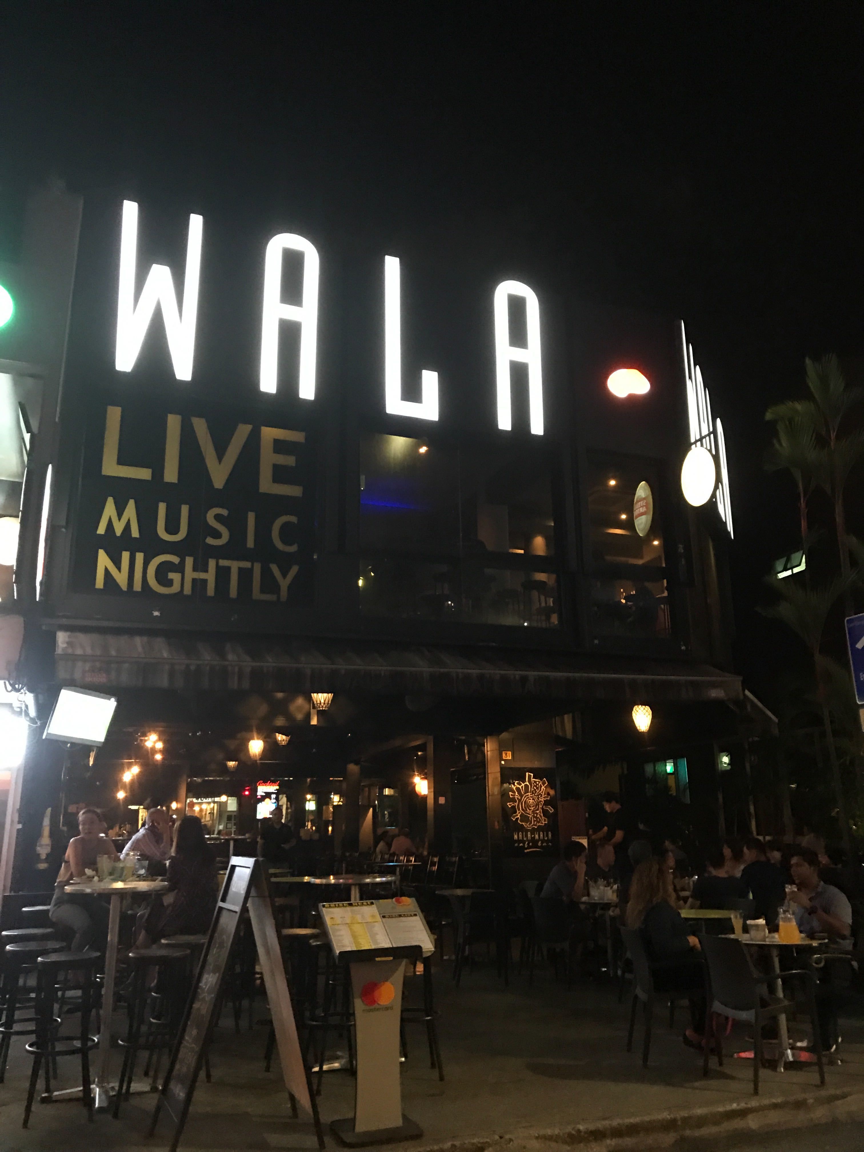 The lighting in Wala Wala provides a soothing ambience for customers.