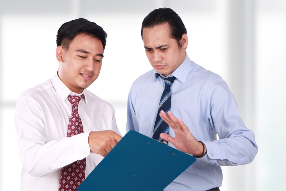 A person rejecting to buy a property.
