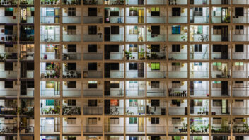 HDB flats closely packed