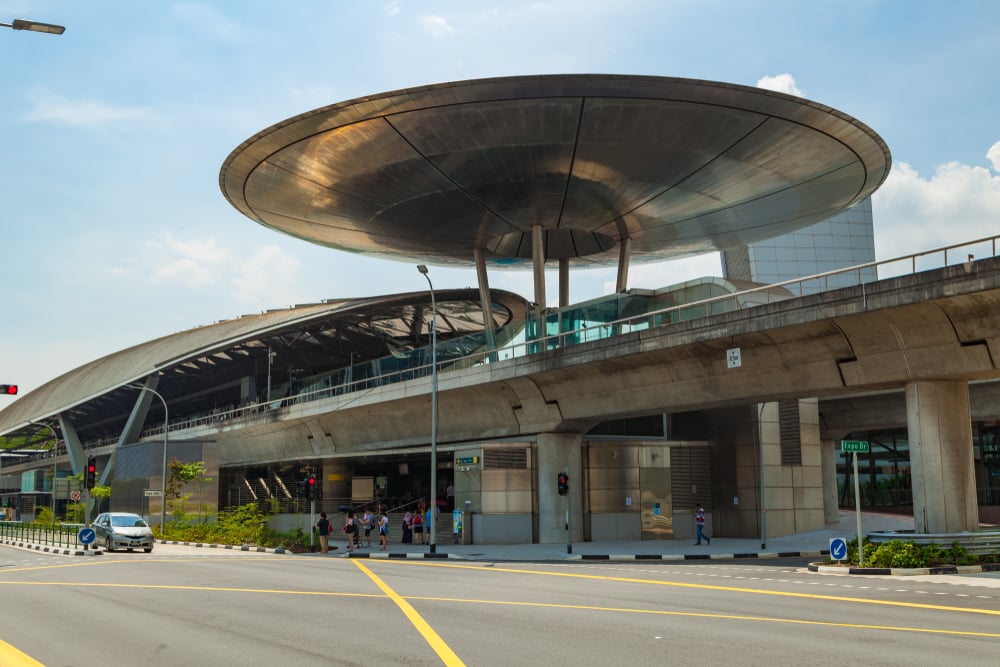 Exterior of Expo MRT Station