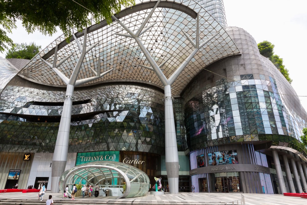 ion orchard singapore exterior showing some retail stores