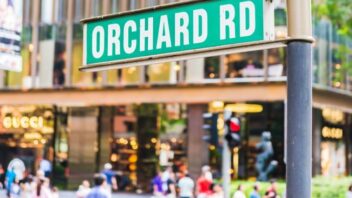 A signboard showing "Orchard Road".
