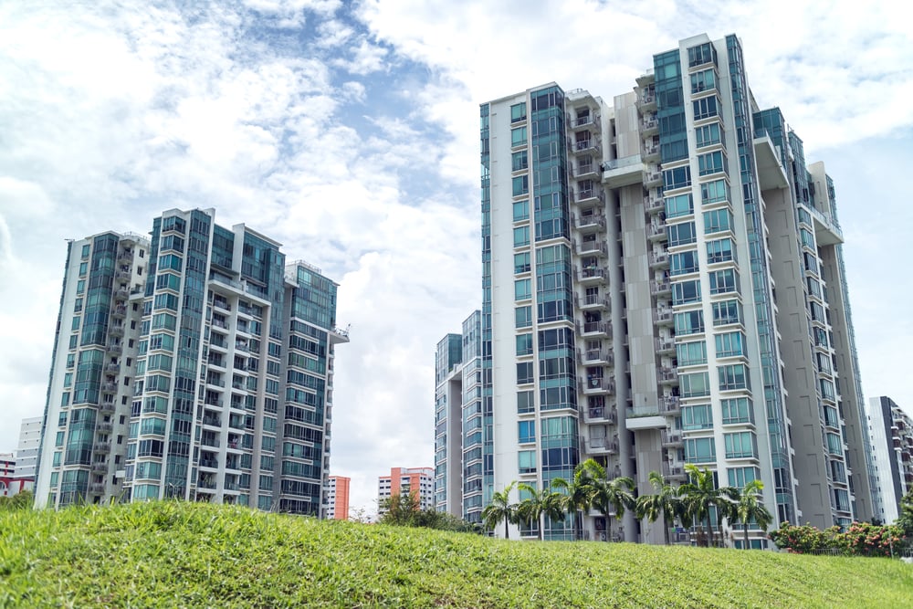HDB flats in Singapore.