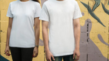 guy and girl in white shirts
