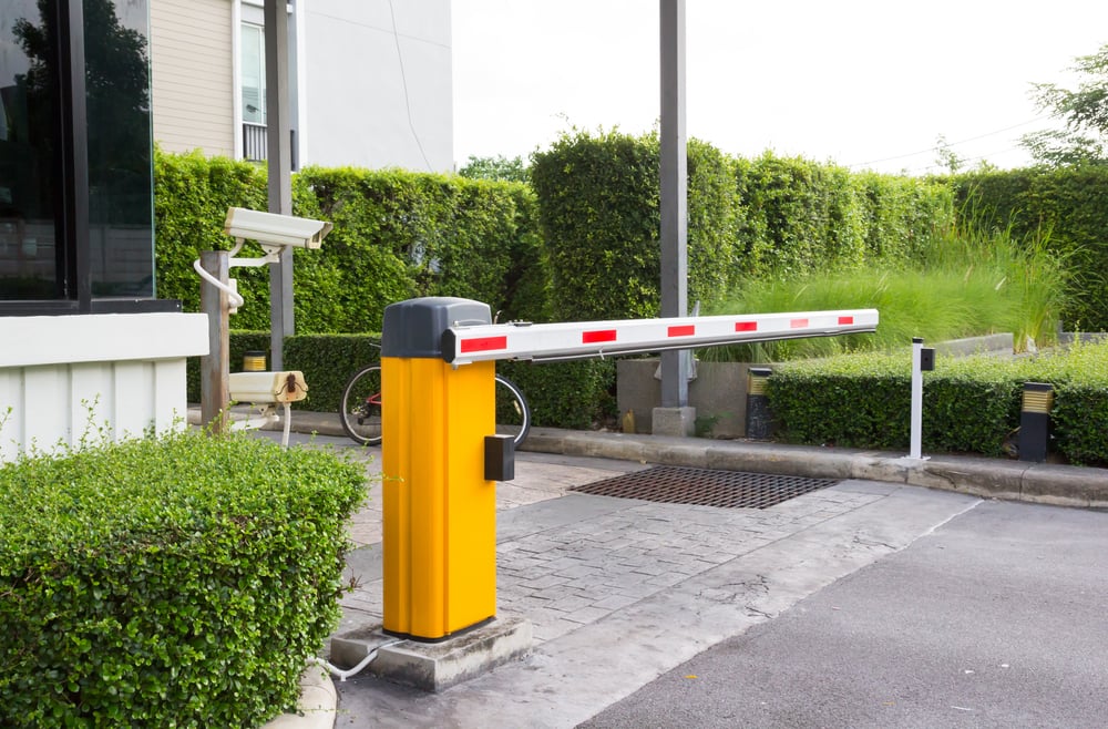 gantry and security post at a condominium