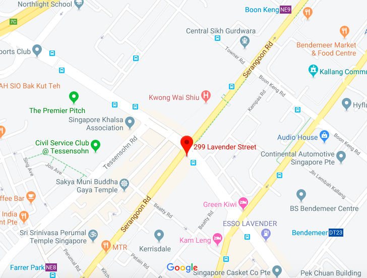 Map of nearby amenities and possible competition.