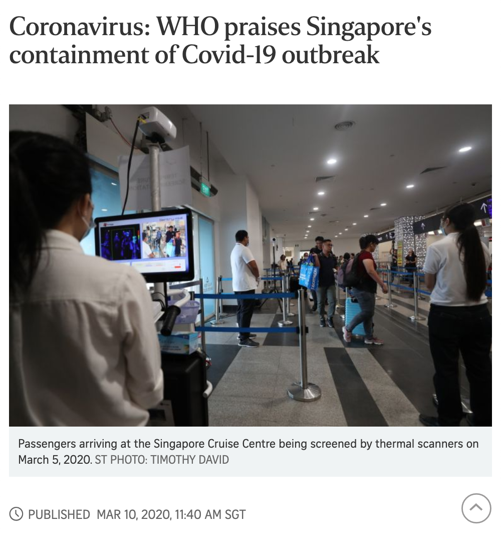SG Praised by WHO