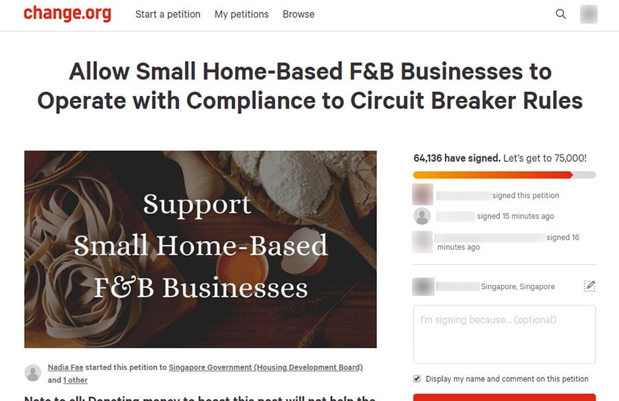 home-based business petition