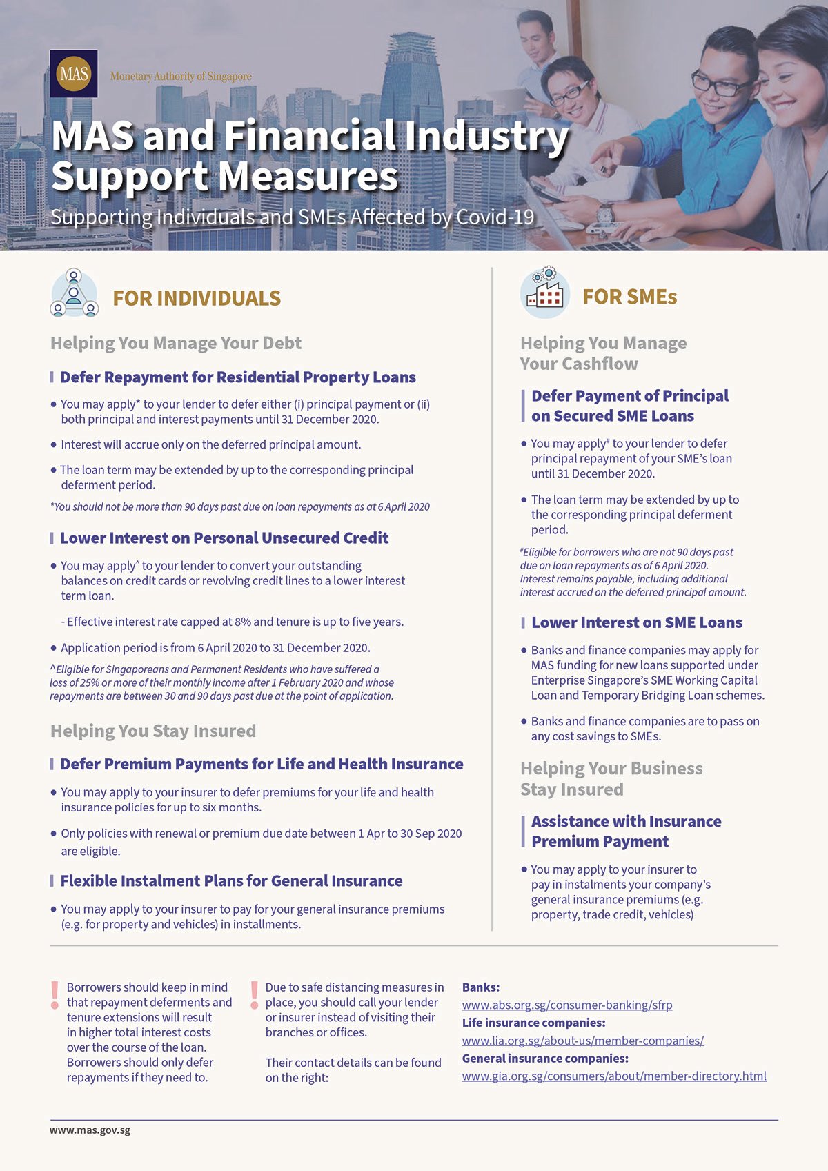 infogrpahic mas property home loan instalment defer covid