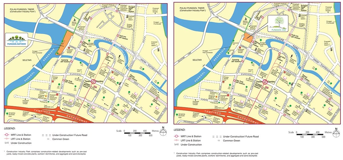 punggol bayview vue map hdb bto 2014