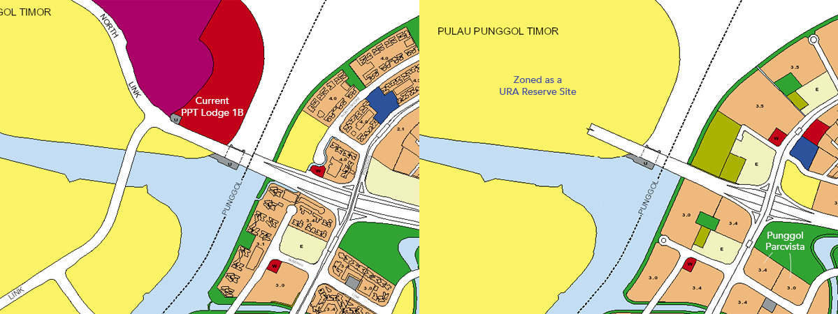 URA Master Plan Punggol HDB dorm