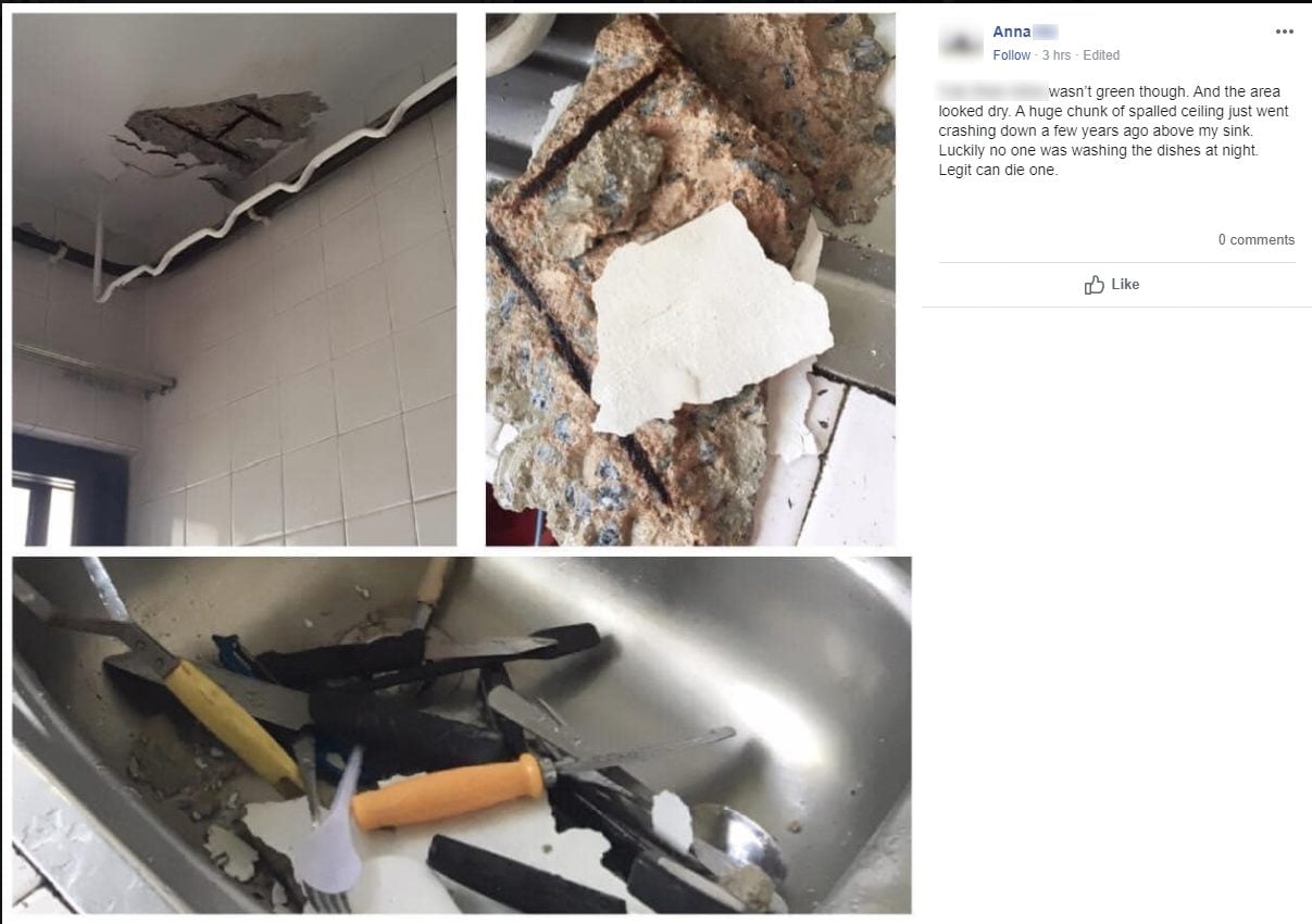 concrete spalling collapse hdb flat