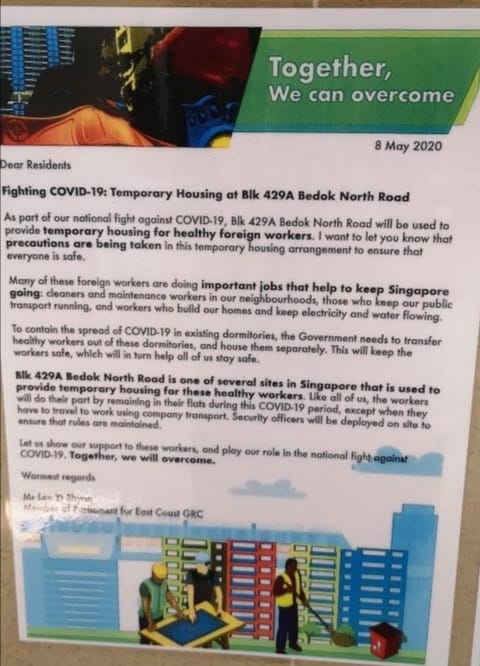foreign worker bto notice bedok north woods