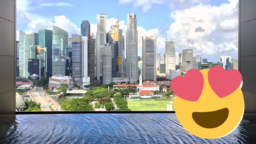 south beach residences condo infinity pool swimming singapore skyline