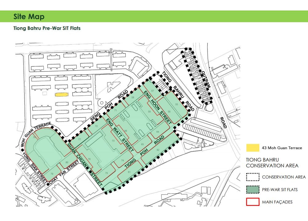 site map moh guan terrace tiong bahru conservation area