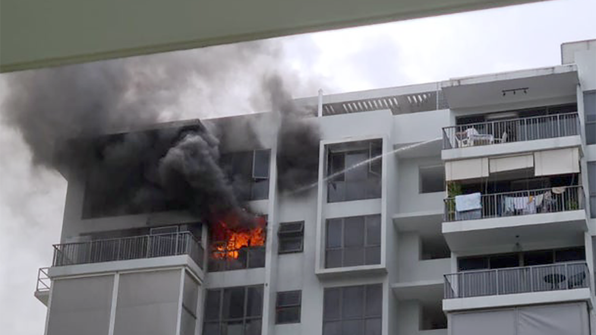 waterwoods condo fire neighbour help punggol