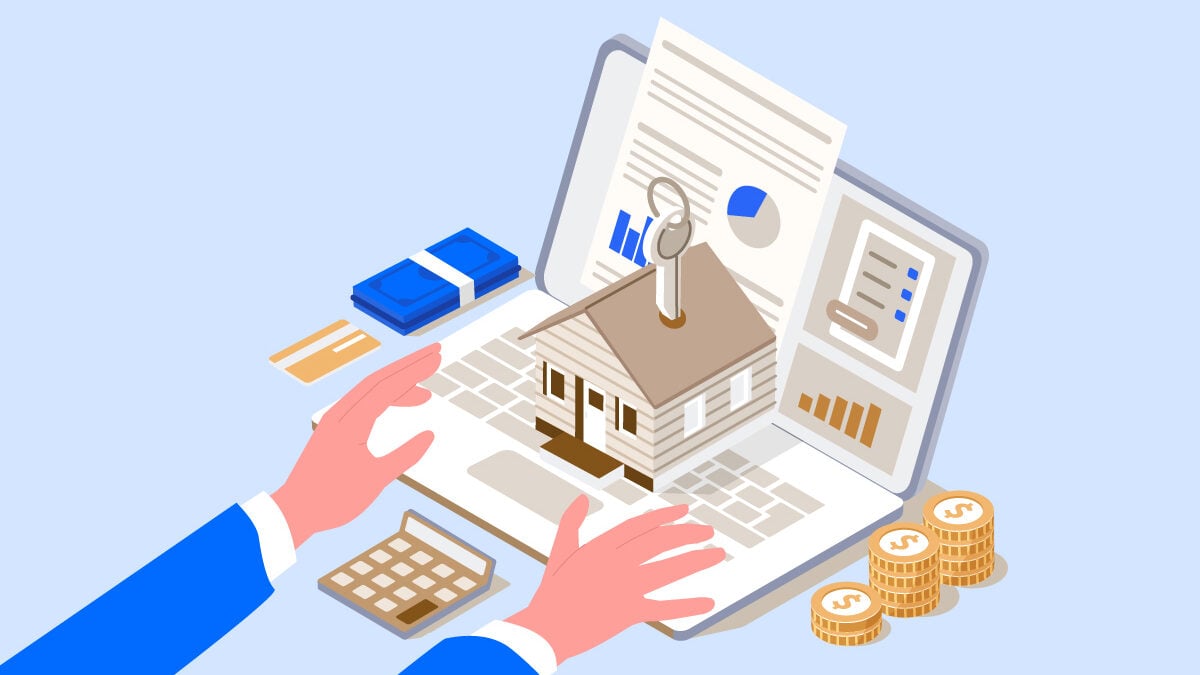 Illustration of someone planning their mortgage