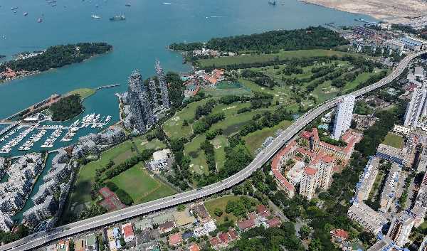 Aerial shot of Keppel Club