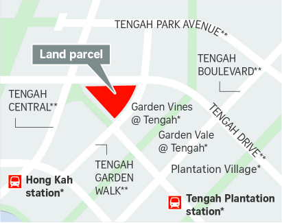 Locality map of upcoming executive condo (EC) in Tengah
