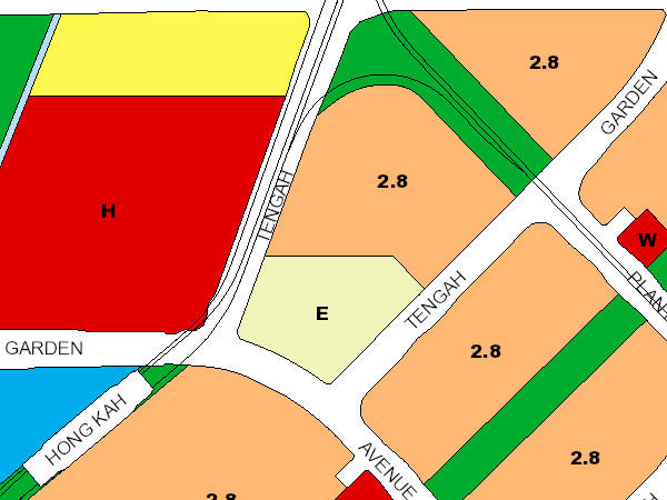 Segment of URA master plan of Tengah