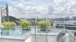 Pool at the penthouse of The Oceanfront, Sentosa Cove