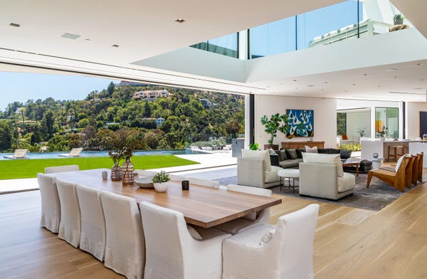 Dining room of John Legend and Chrissy Teigen's house