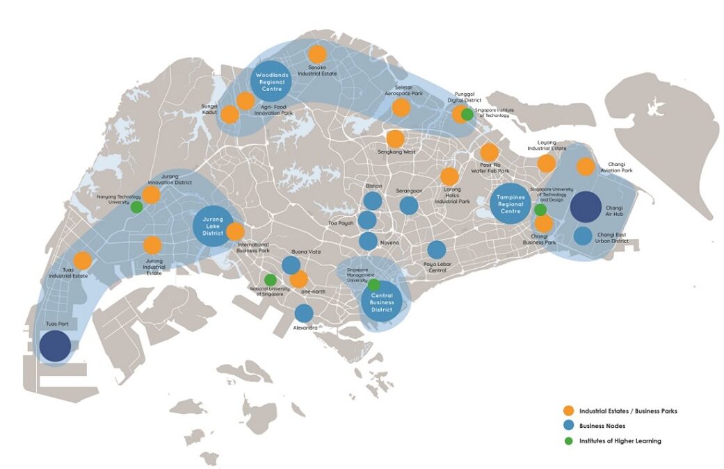 employment area heatmap ura singapore