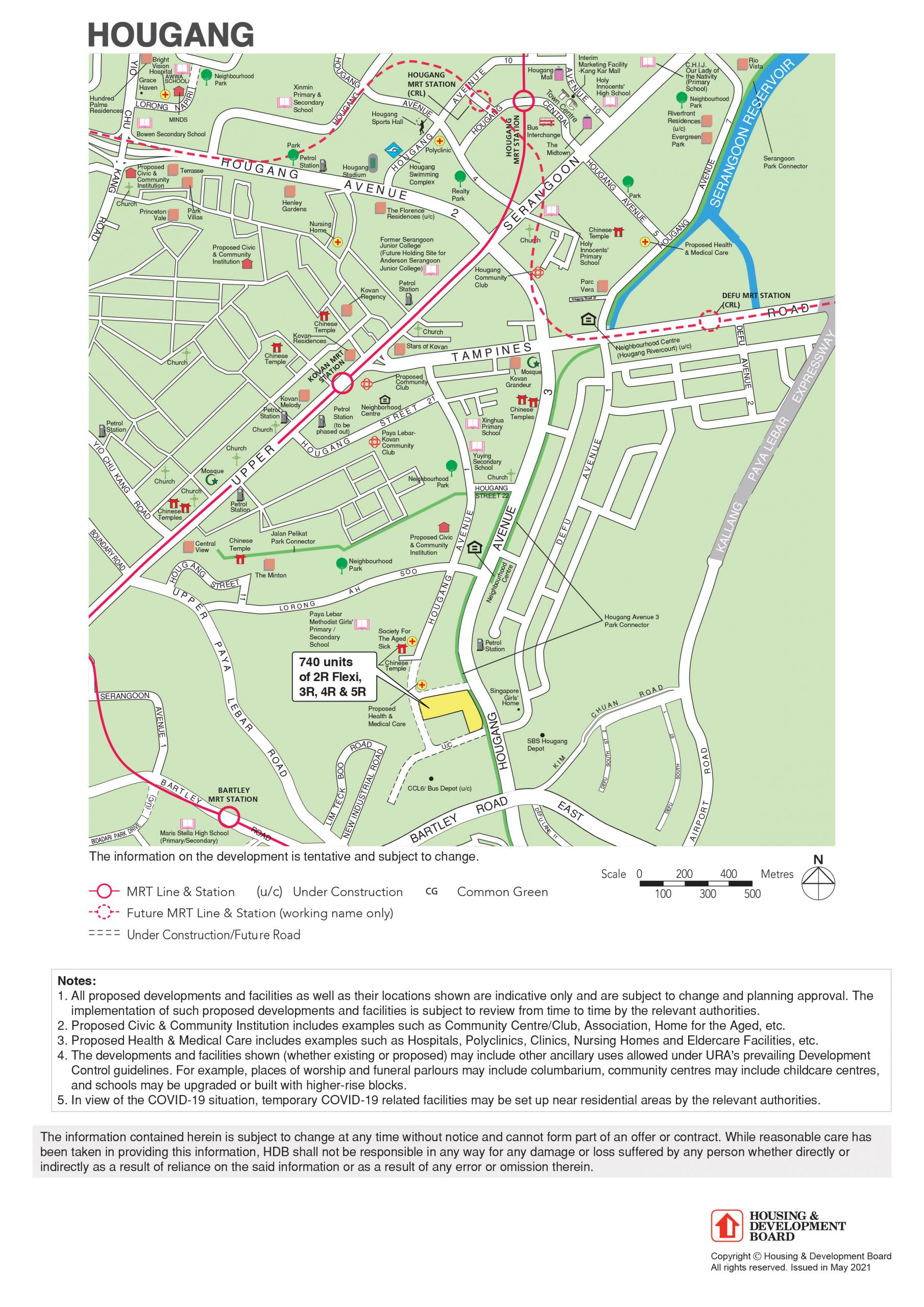 Full map of Hougang Avenue 3 BTO