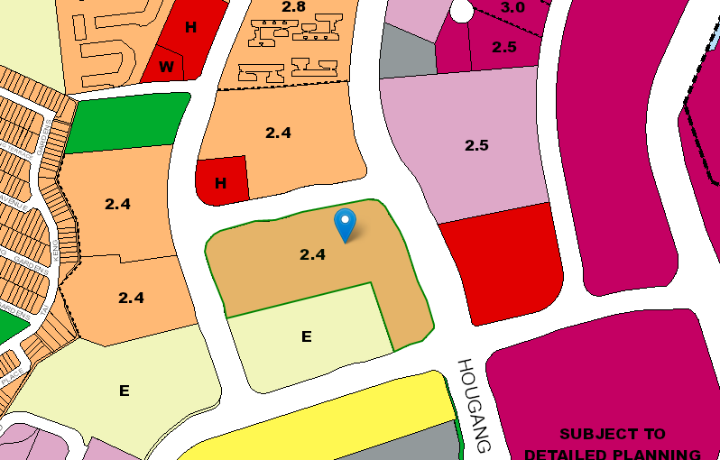 URA master plan of Hougang Avenue 3 BTO