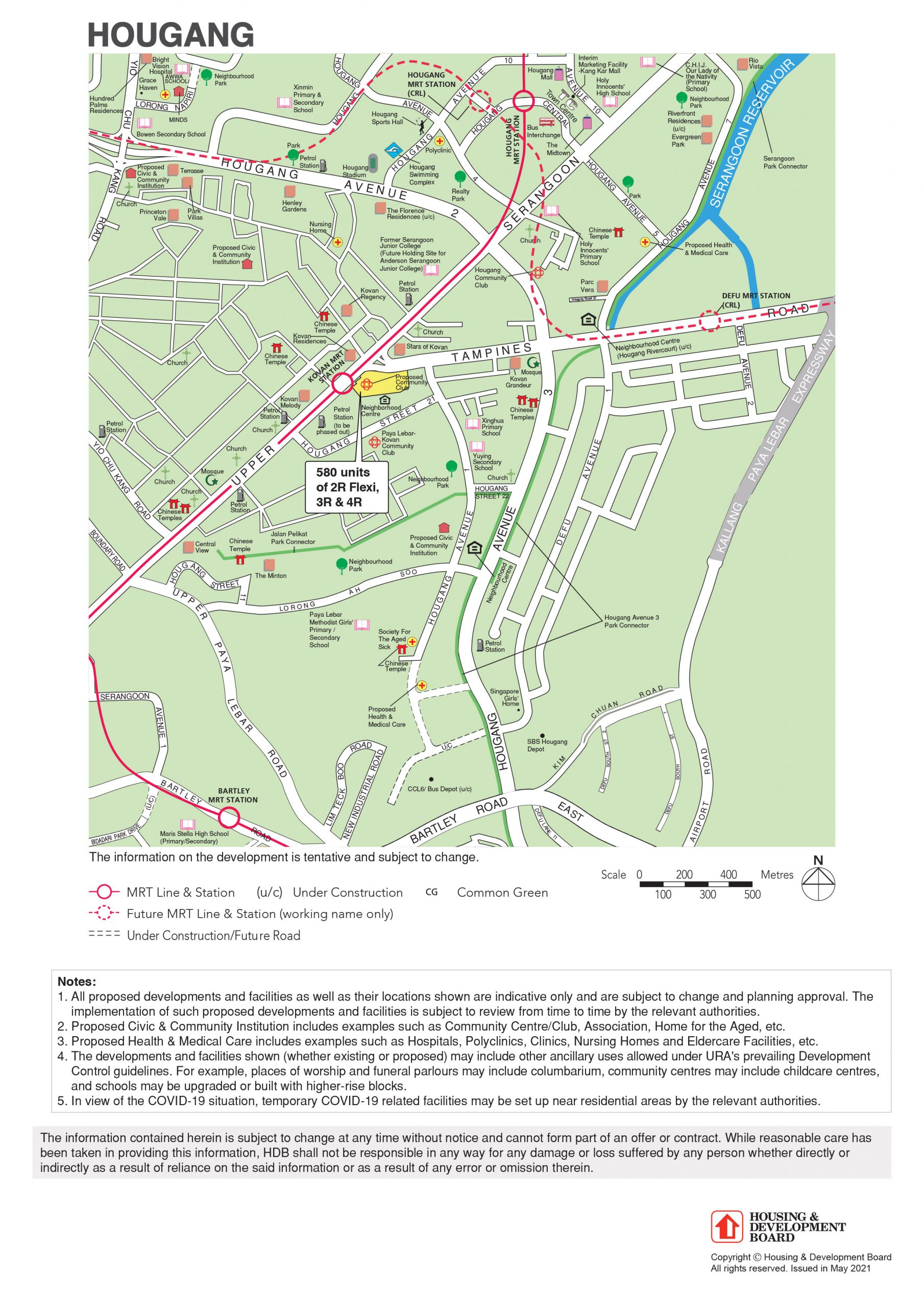 Full map of Upper Serangoon Road BTO