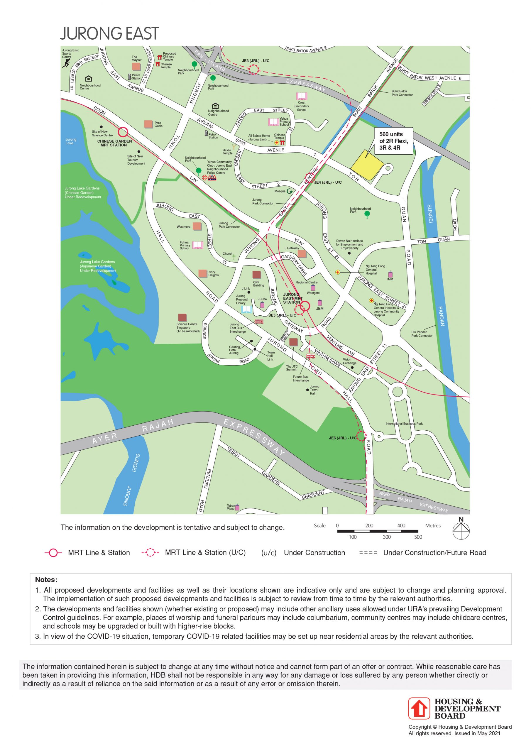 Full map of August 2021 Jurong East BTO