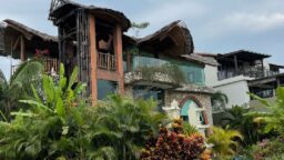 rustic hut shape sentosa cove design balinese facade