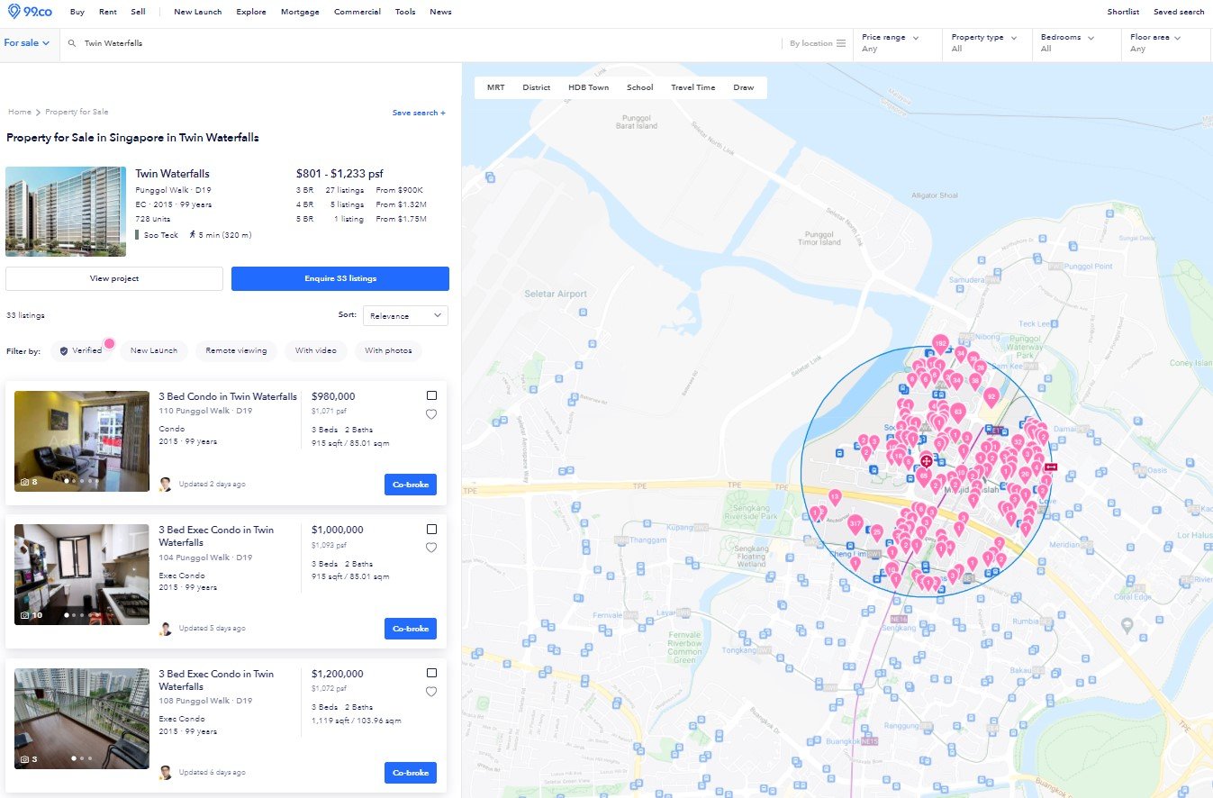 99.co property listing